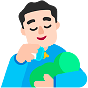 Emoji 👨🏻‍🍼 Uomo Che Allatta: Carnagione Chiara su Microsoft Windows 11 22H2.