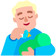 Emoji 👨🏼‍🍼 Uomo Che Allatta: Carnagione Abbastanza Chiara su Microsoft Windows 11 22H2.