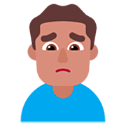 Emoji 🙍🏽‍♂️ Uomo Corrucciato: Carnagione Olivastra su Microsoft Windows 11 22H2.