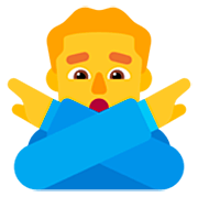 🙅‍♂️ Emoji Hombre Haciendo El Gesto De «no» en Microsoft Windows 11 22H2.