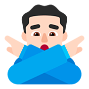 🙅🏻‍♂️ Emoji Mann mit überkreuzten Armen: helle Hautfarbe Microsoft Windows 11 22H2.