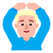Emoji 🙆🏼‍♂️ Uomo Con Gesto OK: Carnagione Abbastanza Chiara su Microsoft Windows 11 22H2.