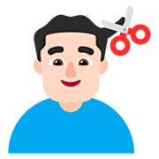 💇🏻‍♂️ Emoji Hombre Cortándose El Pelo: Tono De Piel Claro en Microsoft Windows 11 22H2.