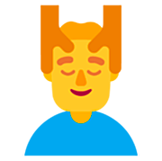 💆‍♂️ Emoji Mann, der eine Kopfmassage bekommt Microsoft Windows 11 22H2.