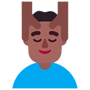 💆🏾‍♂️ Emoji Mann, der eine Kopfmassage bekommt: mitteldunkle Hautfarbe Microsoft Windows 11 22H2.