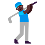 🏌🏿‍♂️ Emoji Hombre Jugando Al Golf: Tono De Piel Oscuro en Microsoft Windows 11 22H2.
