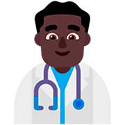👨🏿‍⚕️ Emoji Arzt: dunkle Hautfarbe Microsoft Windows 11 22H2.