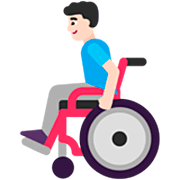 👨🏻‍🦽 Emoji Mann in manuellem Rollstuhl: helle Hautfarbe Microsoft Windows 11 22H2.