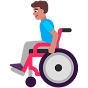 👨🏽‍🦽 Emoji Mann in manuellem Rollstuhl: mittlere Hautfarbe Microsoft Windows 11 22H2.
