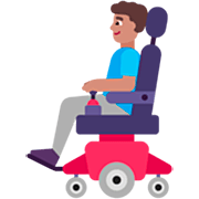 👨🏽‍🦼 Emoji Homem Em Cadeira De Rodas Motorizada: Pele Morena na Microsoft Windows 11 22H2.