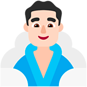 🧖🏻‍♂️ Emoji Homem Na Sauna: Pele Clara na Microsoft Windows 11 22H2.