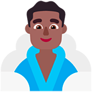 🧖🏾‍♂️ Emoji Homem Na Sauna: Pele Morena Escura na Microsoft Windows 11 22H2.