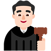 Emoji 👨🏻‍⚖️ Giudice Uomo: Carnagione Chiara su Microsoft Windows 11 22H2.