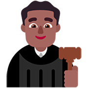 👨🏾‍⚖️ Emoji Juez: Tono De Piel Oscuro Medio en Microsoft Windows 11 22H2.