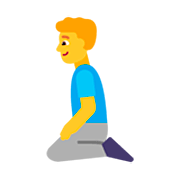Emoji 🧎‍♂️ Uomo Inginocchiato su Microsoft Windows 11 22H2.