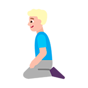 🧎🏼‍♂️ Emoji Hombre De Rodillas: Tono De Piel Claro Medio en Microsoft Windows 11 22H2.