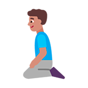 🧎🏽‍♂️ Emoji Hombre De Rodillas: Tono De Piel Medio en Microsoft Windows 11 22H2.