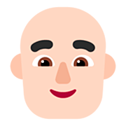 👨🏻‍🦲 Emoji Mann: helle Hautfarbe, Glatze Microsoft Windows 11 22H2.