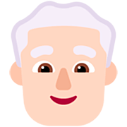 👨🏻‍🦳 Emoji Homem: Pele Clara E Cabelo Branco na Microsoft Windows 11 22H2.