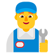 Emoji 👨‍🔧 Meccanico Uomo su Microsoft Windows 11 22H2.