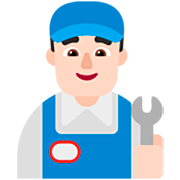 👨🏻‍🔧 Emoji Mechaniker: helle Hautfarbe Microsoft Windows 11 22H2.