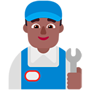 👨🏾‍🔧 Emoji Mechaniker: mitteldunkle Hautfarbe Microsoft Windows 11 22H2.