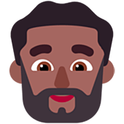 🧔🏾‍♂️ Emoji Hombre Con Barba Tono De Piel Oscuro Medio en Microsoft Windows 11 22H2.