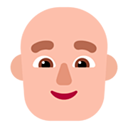 👨🏼‍🦲 Emoji Mann: mittelhelle Hautfarbe, Glatze Microsoft Windows 11 22H2.