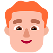 Emoji 👨🏼‍🦰 Uomo: Carnagione Abbastanza Chiara E Capelli Rossi su Microsoft Windows 11 22H2.