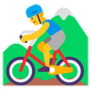 🚵‍♂️ Emoji Homem Fazendo Mountain Bike na Microsoft Windows 11 22H2.