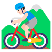 Emoji 🚵🏻‍♂️ Ciclista Uomo Di Mountain Bike: Carnagione Chiara su Microsoft Windows 11 22H2.
