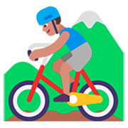 Emoji 🚵🏽‍♂️ Ciclista Uomo Di Mountain Bike: Carnagione Olivastra su Microsoft Windows 11 22H2.