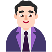 👨🏻‍💼 Emoji Oficinista Hombre: Tono De Piel Claro en Microsoft Windows 11 22H2.