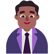 👨🏾‍💼 Emoji Oficinista Hombre: Tono De Piel Oscuro Medio en Microsoft Windows 11 22H2.