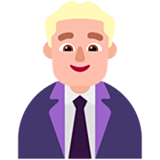 👨🏼‍💼 Emoji Oficinista Hombre: Tono De Piel Claro Medio en Microsoft Windows 11 22H2.