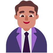 Emoji 👨🏽‍💼 Impiegato: Carnagione Olivastra su Microsoft Windows 11 22H2.