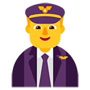 Emoji 👨‍✈️ Pilota Uomo su Microsoft Windows 11 22H2.