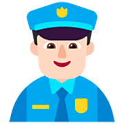 Emoji 👮🏻‍♂️ Poliziotto Uomo: Carnagione Chiara su Microsoft Windows 11 22H2.