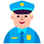👮🏼‍♂️ Emoji Agente De Policía Hombre: Tono De Piel Claro Medio en Microsoft Windows 11 22H2.