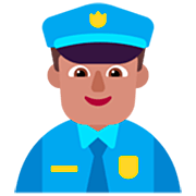 👮🏽‍♂️ Emoji Polizist: mittlere Hautfarbe Microsoft Windows 11 22H2.
