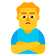 Emoji 🙎‍♂️ Uomo Imbronciato su Microsoft Windows 11 22H2.