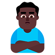 🙎🏿‍♂️ Emoji schmollender Mann: dunkle Hautfarbe Microsoft Windows 11 22H2.