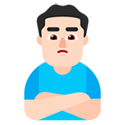 🙎🏻‍♂️ Emoji Homem Fazendo Bico: Pele Clara na Microsoft Windows 11 22H2.