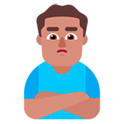 🙎🏽‍♂️ Emoji Homem Fazendo Bico: Pele Morena na Microsoft Windows 11 22H2.