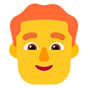 👨‍🦰 Emoji Mann: rotes Haar Microsoft Windows 11 22H2.