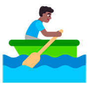 Emoji 🚣🏾‍♂️ Uomo In Barca A Remi: Carnagione Abbastanza Scura su Microsoft Windows 11 22H2.