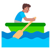 Emoji 🚣🏽‍♂️ Uomo In Barca A Remi: Carnagione Olivastra su Microsoft Windows 11 22H2.