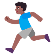 🏃🏾‍♂️ Emoji Hombre Corriendo: Tono De Piel Oscuro Medio en Microsoft Windows 11 22H2.