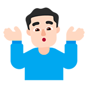 Emoji 🤷🏻‍♂️ Uomo Che Scrolla Le Spalle: Carnagione Chiara su Microsoft Windows 11 22H2.