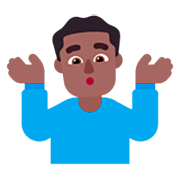 Emoji 🤷🏾‍♂️ Uomo Che Scrolla Le Spalle: Carnagione Abbastanza Scura su Microsoft Windows 11 22H2.